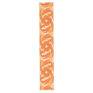 Mediterranean Swirl Orange Long Table Runner