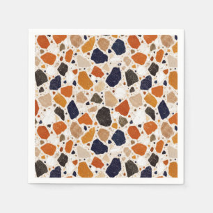Mediterranean Terrazzo Abstract Design Napkin