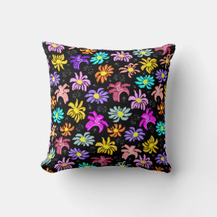 Mediterranean tile bohemian aesthetic cushion