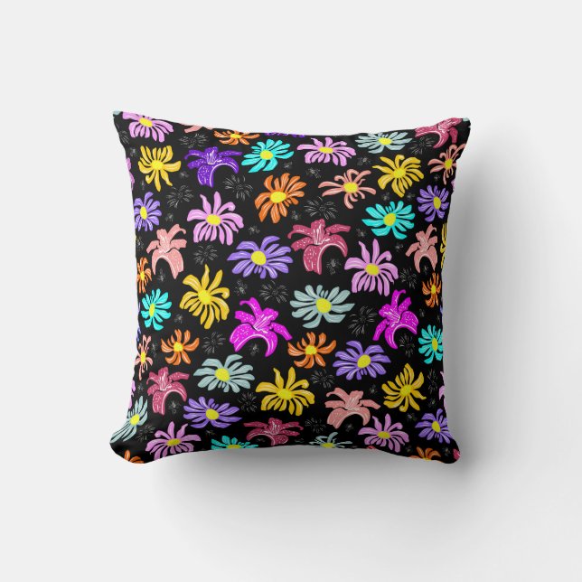 Mediterranean  tile bohemian aesthetic  cushion (Front)
