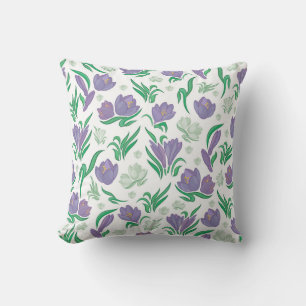 Mediterranean tile bohemian aesthetic cushion