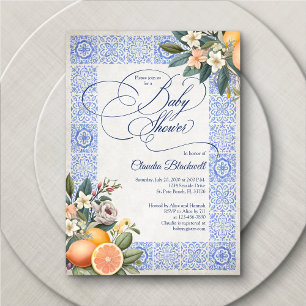 Mediterranean Tile Bridal Shower Invitation