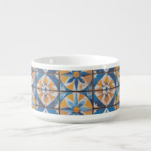 Mediterranean Tile Design Chili Bowl