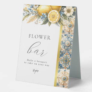 Mediterranean Tile flower Italian Positano Lemon
