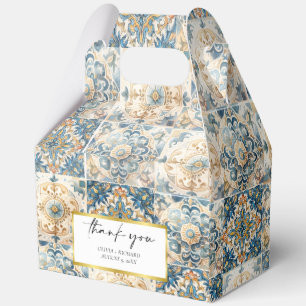 Mediterranean Tile flower Italian Positano Lemon Favour Box