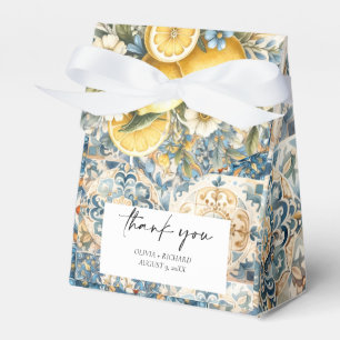 Mediterranean Tile flower Italian Positano Lemon Favour Box