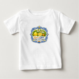 Mediterranean Tile Lemon – Watercolor Art with Nam Baby T-Shirt
