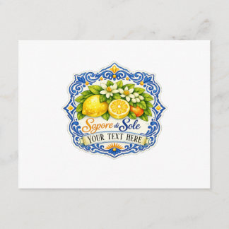 Mediterranean Tile Lemon – Watercolor Art with Nam Enclosure Card