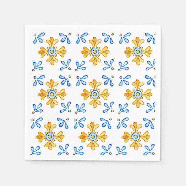 Mediterranean Tile Napkins (Front)
