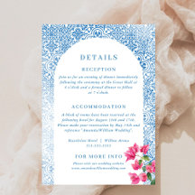 Mediterranean tile pattern Details Enclosure Card