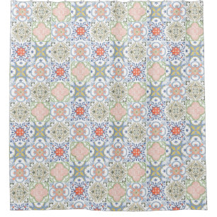 Mediterranean Tile – Vintage Portuguese Pattern Shower Curtain