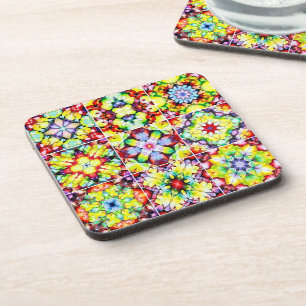 Mediterranean Tiles, Alcohol Ink Tiles, Majolica Coaster