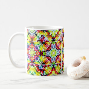 Mediterranean Tiles, Alcohol Ink Tiles, Majolica Coffee Mug