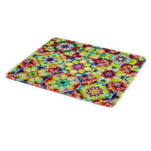 Mediterranean Tiles, Alcohol Ink Tiles, Majolica Cutting Board