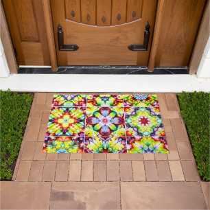 Mediterranean Tiles, Alcohol Ink Tiles, Majolica Doormat