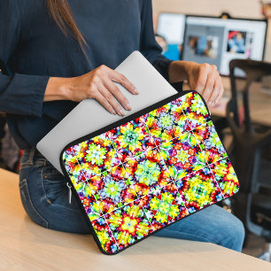 Mediterranean Tiles, Alcohol Ink Tiles, Majolica Laptop Sleeve
