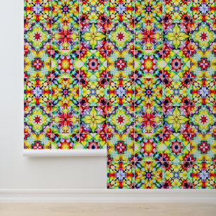 Mediterranean Tiles, Alcohol Ink Tiles, Majolica Wallpaper