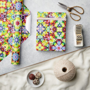 Mediterranean Tiles, Alcohol Ink Tiles, Majolica Wrapping Paper