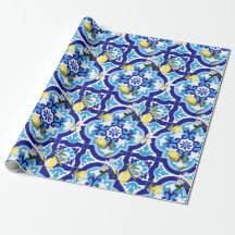 Mediterranean tiles,blue tiles,lemon,
