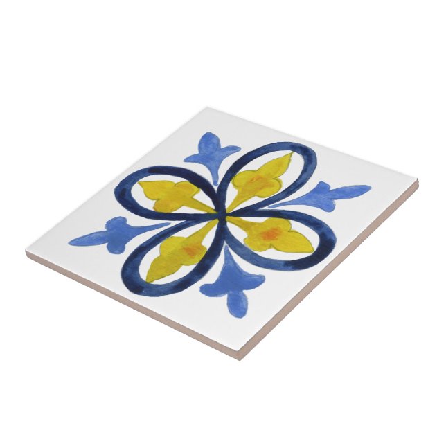 Mediterranean tiles,majolica, Sicilian style   Cer Ceramic Tile (Side)