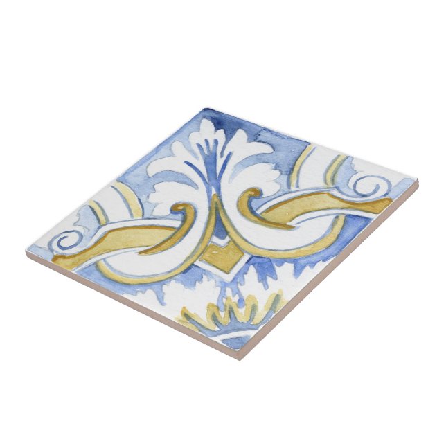Mediterranean tiles,majolica, Sicilian style Ceramic Tile (Side)