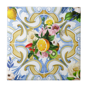 Mediterranean tiles, majolica,Sicilian style    Ceramic Tile