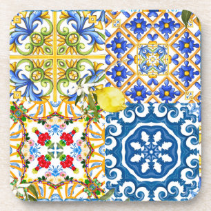 Mediterranean tiles, majolica,Sicilian style      Coaster