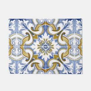 Mediterranean tiles, majolica, Sicilian style     Doormat