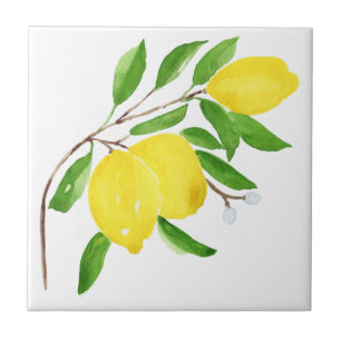 Mediterranean tiles, majolica,Sicilian style,lemon Ceramic Tile