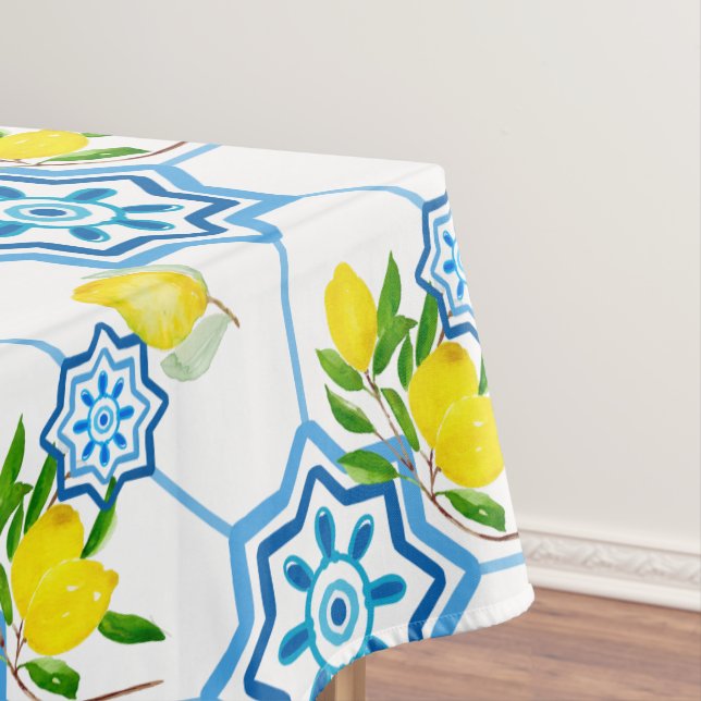 Mediterranean tiles,majolica, Sicilian style  Tablecloth (In Situ)