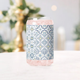 Mediterranean Tiles, Moroccan, Majolica, Azulejo Can Glass