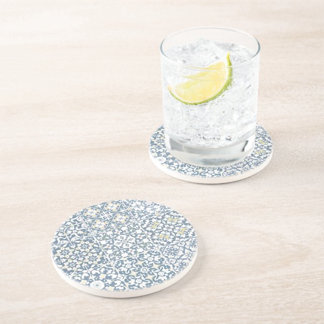 Mediterranean Tiles, Moroccan, Majolica, Azulejo Coaster (Side)