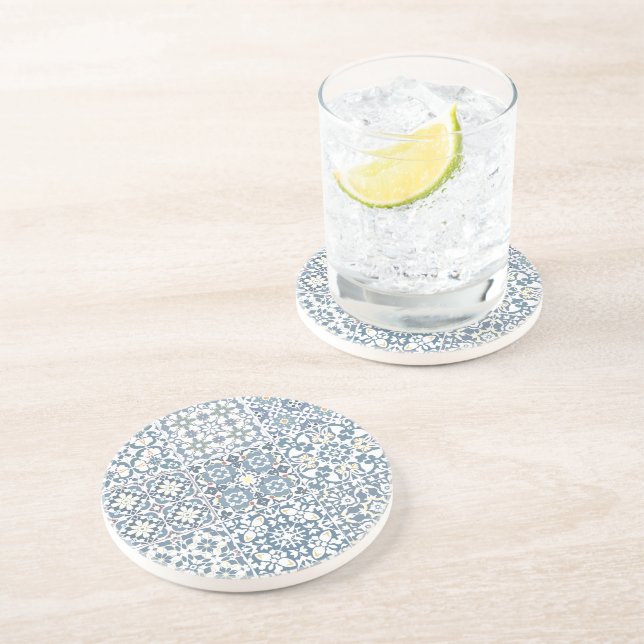 Mediterranean Tiles, Moroccan, Majolica, Azulejo Coaster (Side)