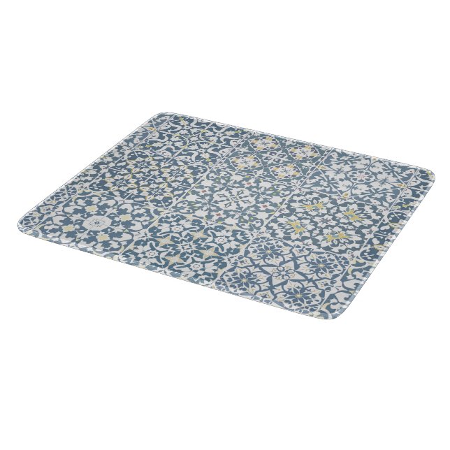 Mediterranean Tiles, Moroccan, Majolica, Azulejo Cutting Board (Corner)