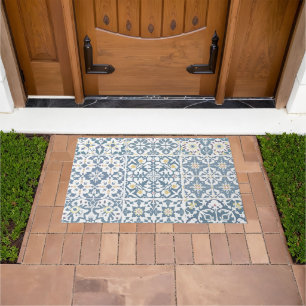 Mediterranean Tiles, Moroccan, Majolica, Azulejo Doormat