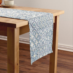 Mediterranean Tiles, Moroccan, Majolica, Azulejo Short Table Runner