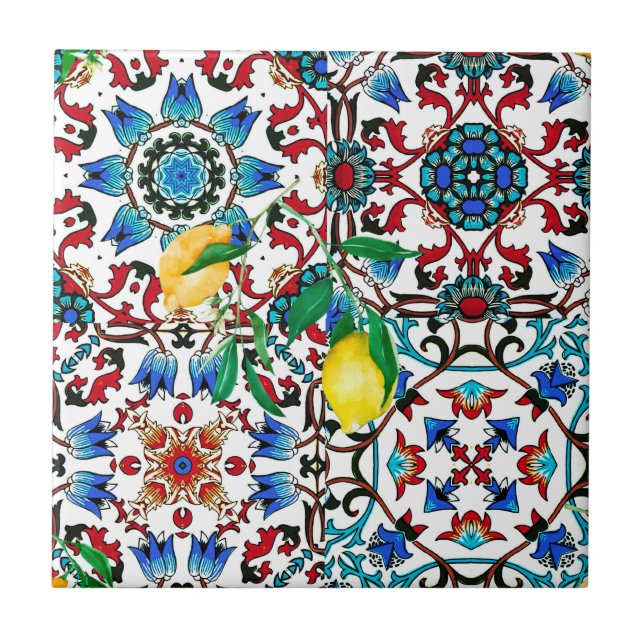 Mediterranean tiles,mosaic,lemon,summer art ceramic tile (Front)
