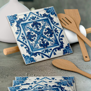 Mediterranean Tiles, Portugese, Azulejo, Majolica Ceramic Tile