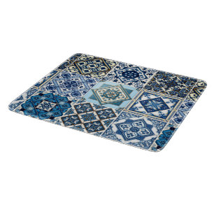 Mediterranean Tiles, Portugese, Azulejo, Majolica Cutting Board