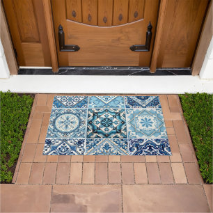 Mediterranean Tiles, Portugese, Azulejo, Majolica Doormat