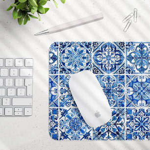 Mediterranean Tiles, Portugese, Azulejo, Majolica Mouse Pad