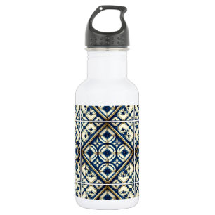 Mediterranean Tiles, Portuguese, Azulejo, Majolica 532 Ml Water Bottle