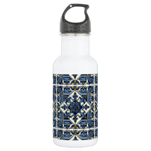 Mediterranean Tiles, Portuguese, Azulejo, Majolica 532 Ml Water Bottle