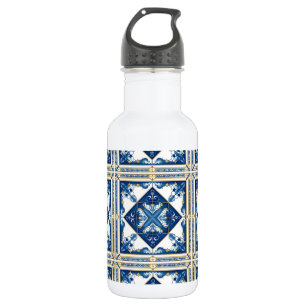 Mediterranean Tiles, Portuguese, Azulejo, Majolica 532 Ml Water Bottle