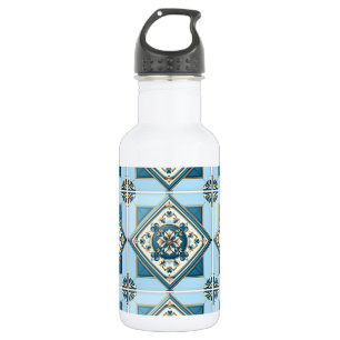 Mediterranean Tiles, Portuguese, Azulejo, Majolica 532 Ml Water Bottle
