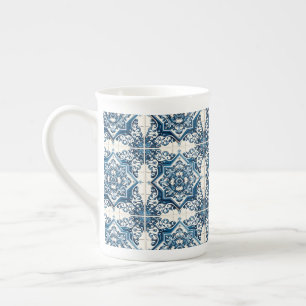 Mediterranean Tiles, Portuguese, Azulejo, Majolica Bone China Mug