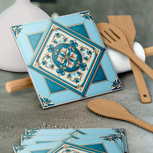 Mediterranean Tiles, Portuguese, Azulejo, Majolica Ceramic Tile