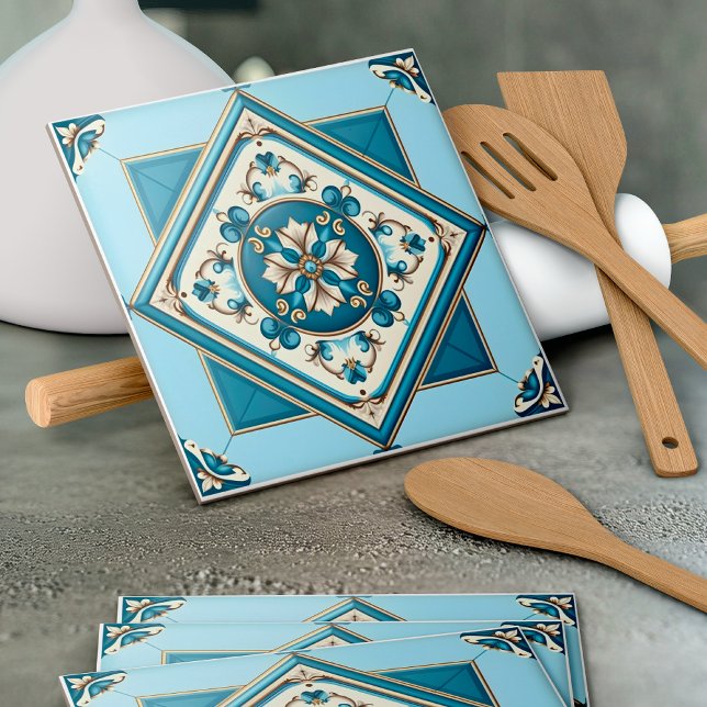 Mediterranean Tiles, Portuguese, Azulejo, Majolica Ceramic Tile (Creator Uploaded)