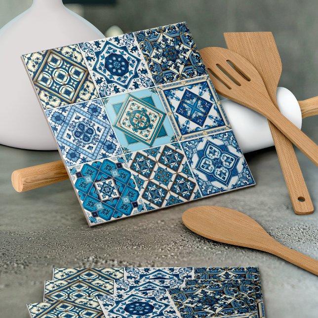 Mediterranean Tiles, Portuguese, Azulejo, Majolica Ceramic Tile (Creator Uploaded)