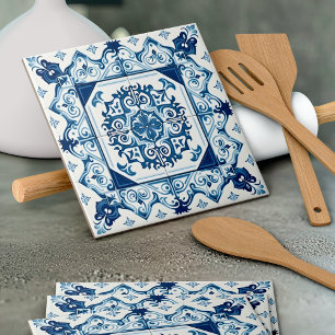 Mediterranean Tiles, Portuguese, Azulejo, Majolica Ceramic Tile